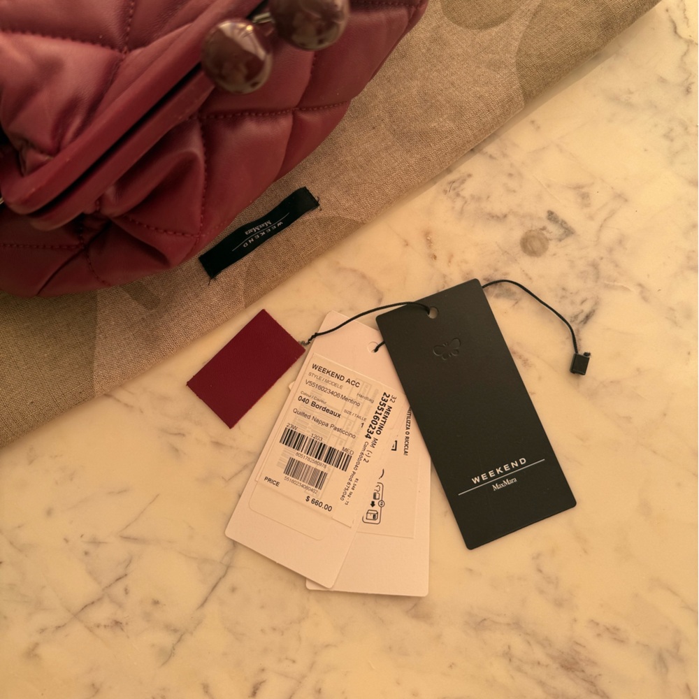 Max Mara Weekend Pasticcino Burgundy Handbag - Picture 3 of 3